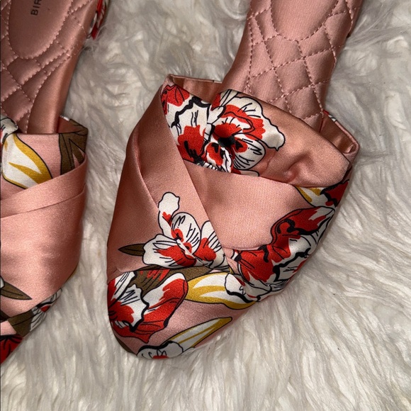 Birdies Songbird Mule Peach Floral Satin - Picture 5 of 7